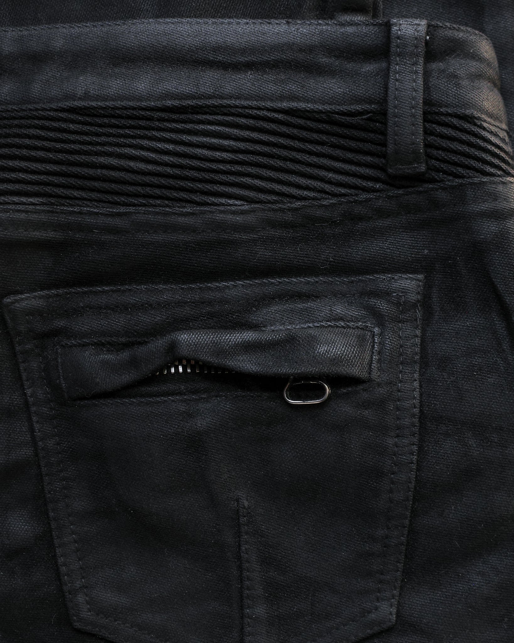 Balmain 2009/2010 Waxed Biker Denim