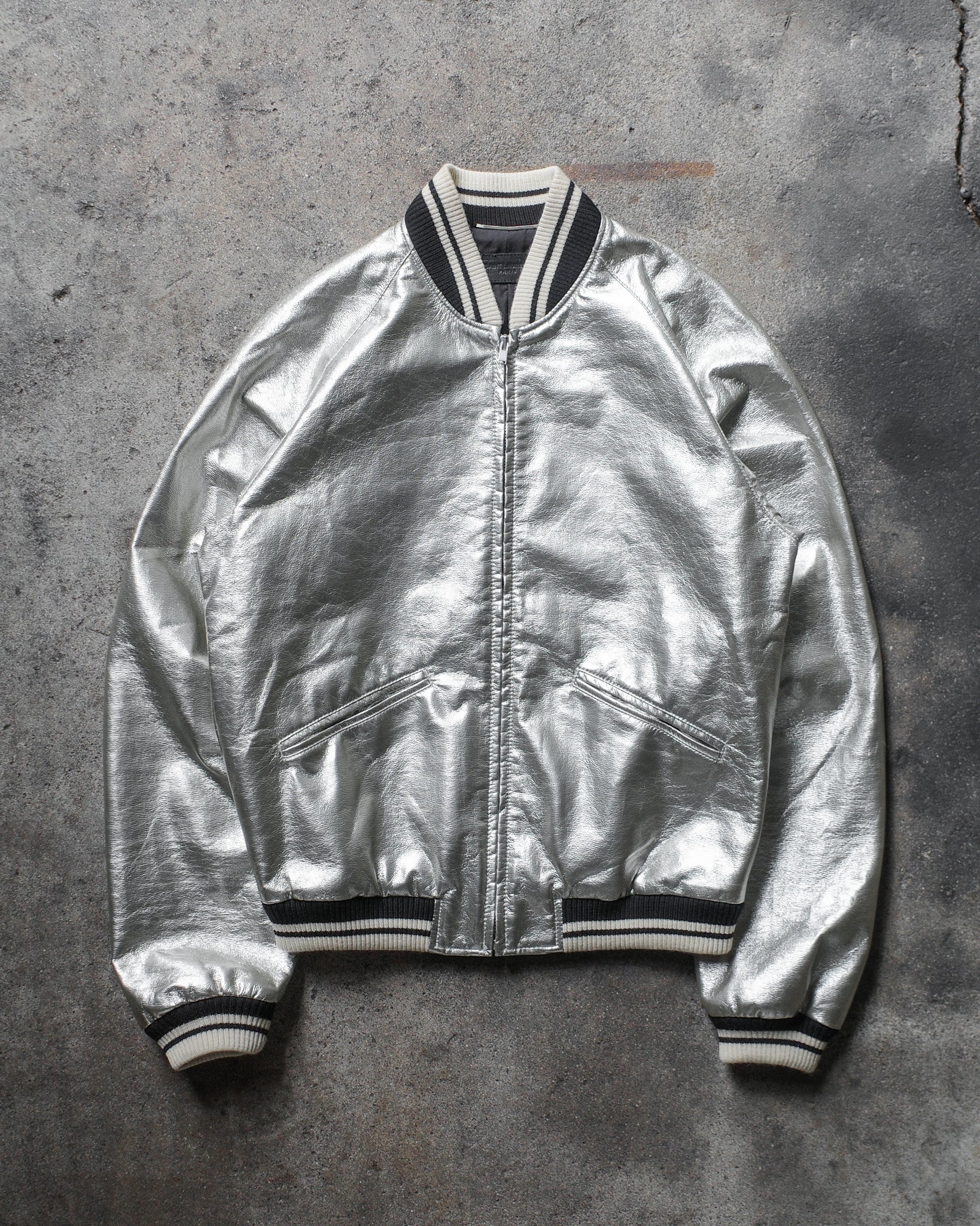 超希少！新品　Saint Laurent Paris 14AW ジャケット Saint Laurent Paris SS14 Baseball Varsity Jacket – BLINDATE INC