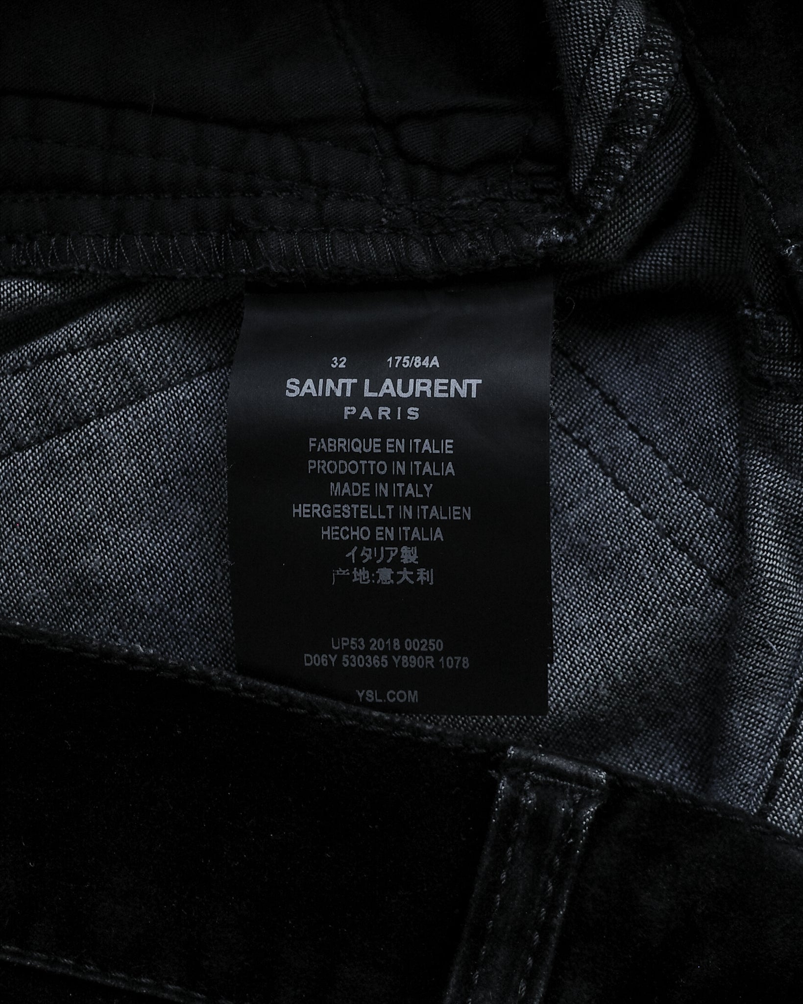 Saint Laurent Paris 2018 D17 Velvet Denim